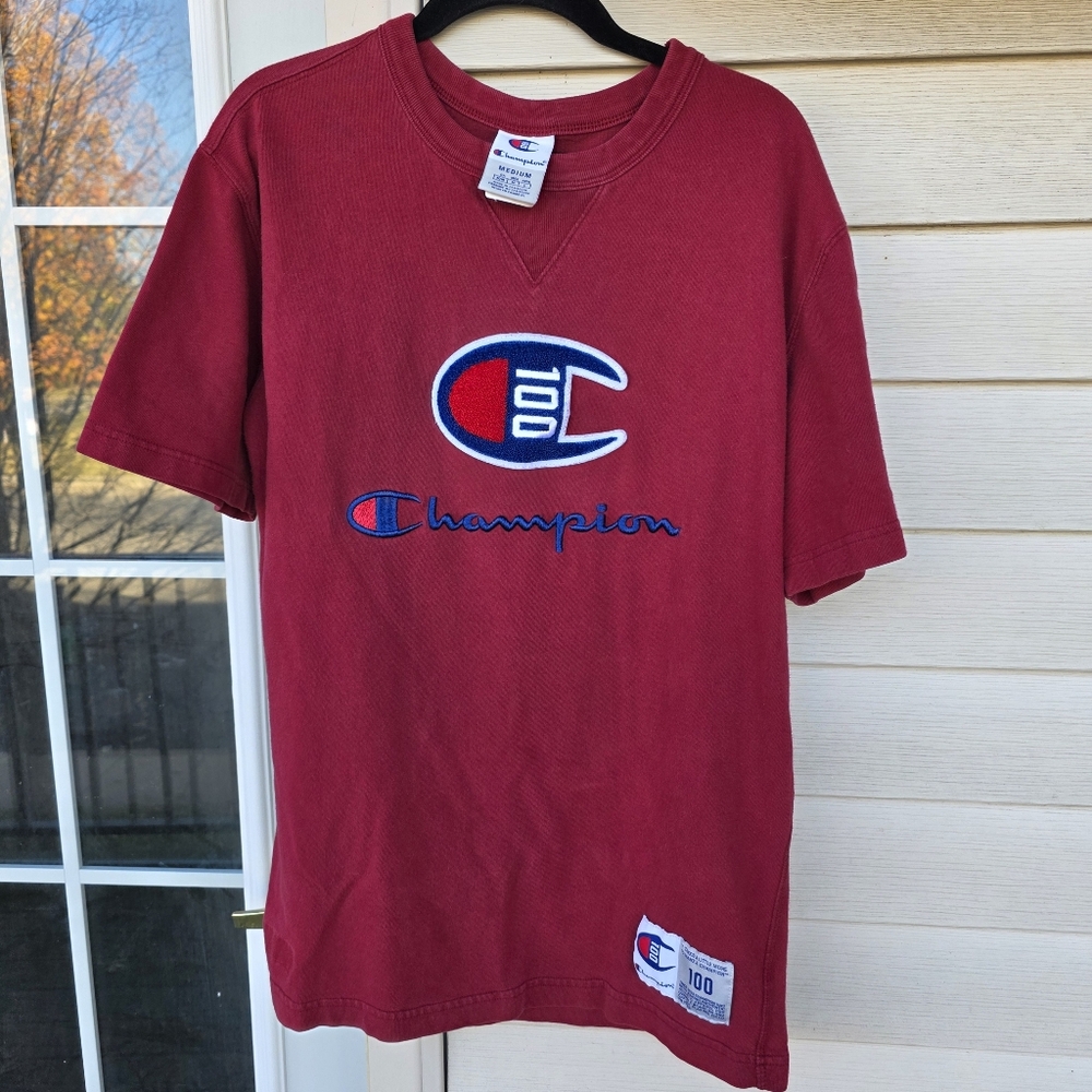 Champion C100 Century Collection Logo Tee Medium